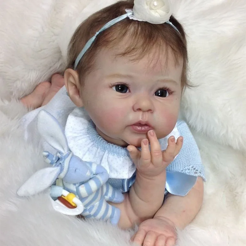 Babys Reborn Doll 22inch Silicone Reborn Baby Doll Adorable Lifelike Toddler Bonecas Girl Menina De Surprice Doll Birthday Gift