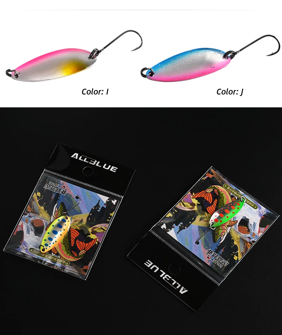 ALLBLUE Pure Spoon 3,5g Metallköder Angelköder für Bachgebiete Forellenmaterial Spinner Süßwasser-Angelausrüstung – Detail 8