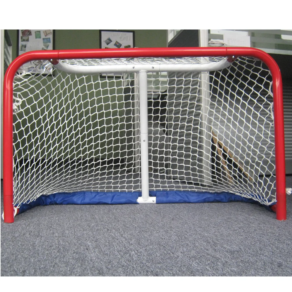 Practice Target Customized Logo Portable Standard Size 29X18 Red Color Steel Hockey Goal Ice Hockey Netspromote sales