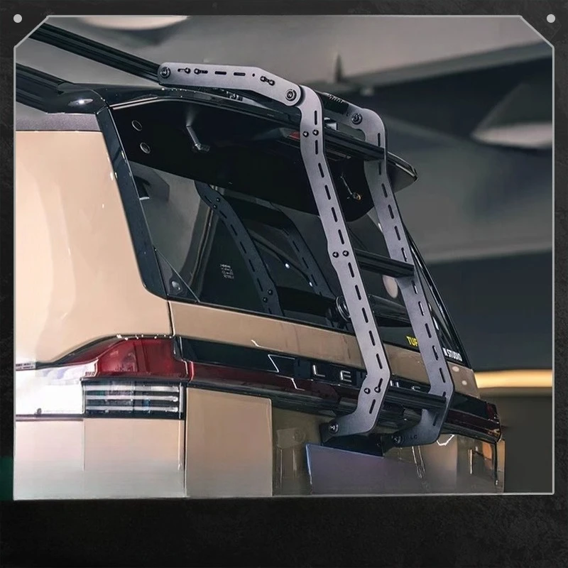 

New Prado LC250 Rear Ladder Outdoor Off-road Modification with Mechanical Wind Design That Balances Durability