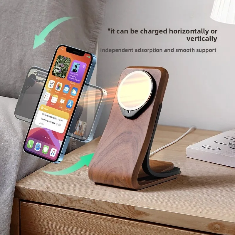 

Magnetic Wireless Charger Stand Phone Holder for Desk Stable Viewing Bracket with Fast Charging Multi-Angle Charging Station