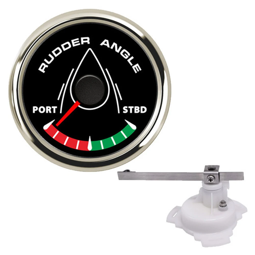 

52MM Boat Marine Rudder Angle Indicator 0-190 Ohm with Rudder Angle Sensor 8 Color Backlight 12V/24V C