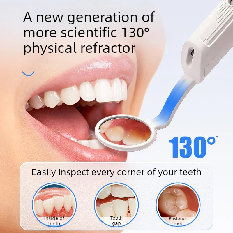 Anti Fog Oral Mirror Dental Endoscope Dental Viewing Mirror Round Mini Mirror Makeup Mirror Detachable Inspection Tool