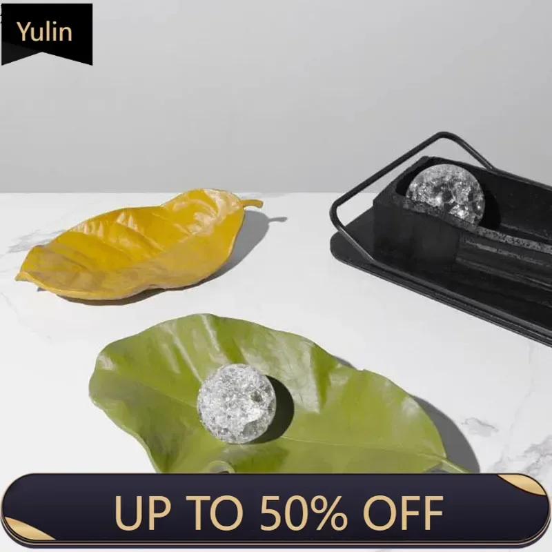 Multicolour Leaves Shape Tray Jewelry Stand Earrings Hanging Board Necklace Decorative Tray Dressing Table Jewelry Display Plate