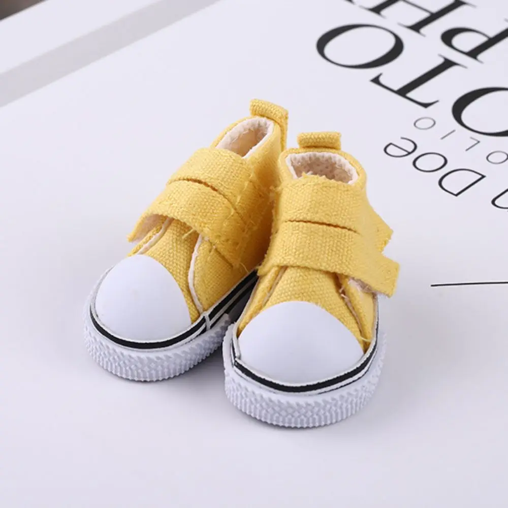 1 คู่ 5 ซม.ความยาวตุ๊กตาผ้าใบรองเท้า DIY Mini 1/6 Scale Mini รองเท้าผ้าใบ Plimsolls High Top ตุ๊กตารองเท้าผ้าใบตุ๊กตา BJD รองเท้า