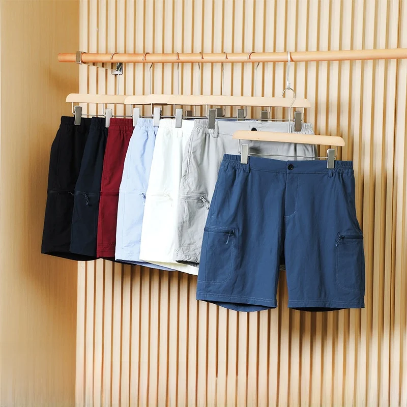 

Мужские летние повседневные прямые брюки с эластичной резинкой на талии, уличная спецодежда, Qui Dry, многоэтажная, свободная посадка Faion Ci