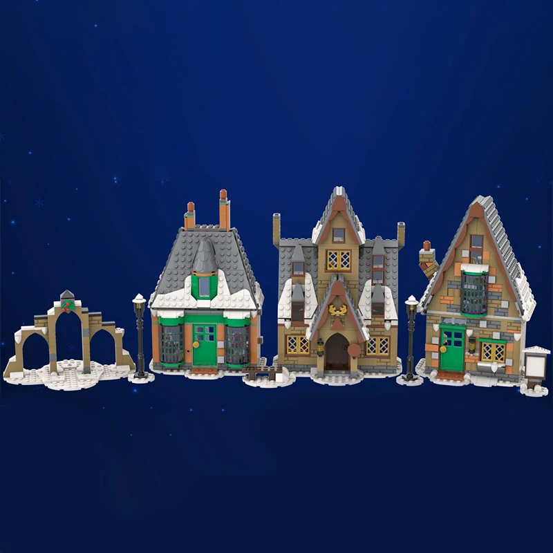 468 PCS MOC Customize Expansion Of Medieval Villages Technical Building Blocks Model Education DIY Assembly Toys For Kids Gift