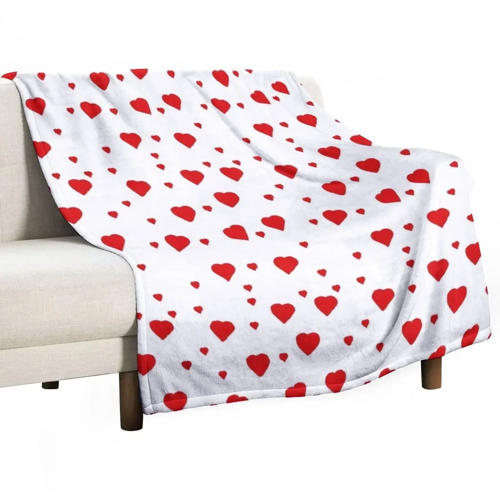 

Imperfect red hearts Throw Blanket Hairys Summer Beddings Plush Moving Blankets