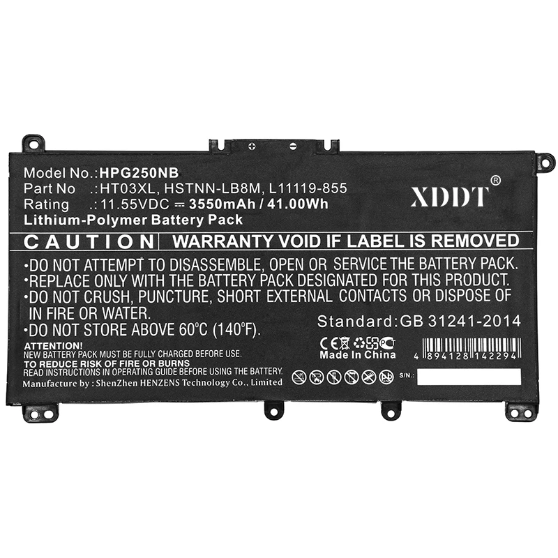 XDDT 3550mAh HT03XL Battery For Pavilion HP 14-CE0025TU 14-CE0034TX 15-CS0037T 250 255 G7 HSTNN-LB8L L11421-421 HSTNN-LB8M/DB8R