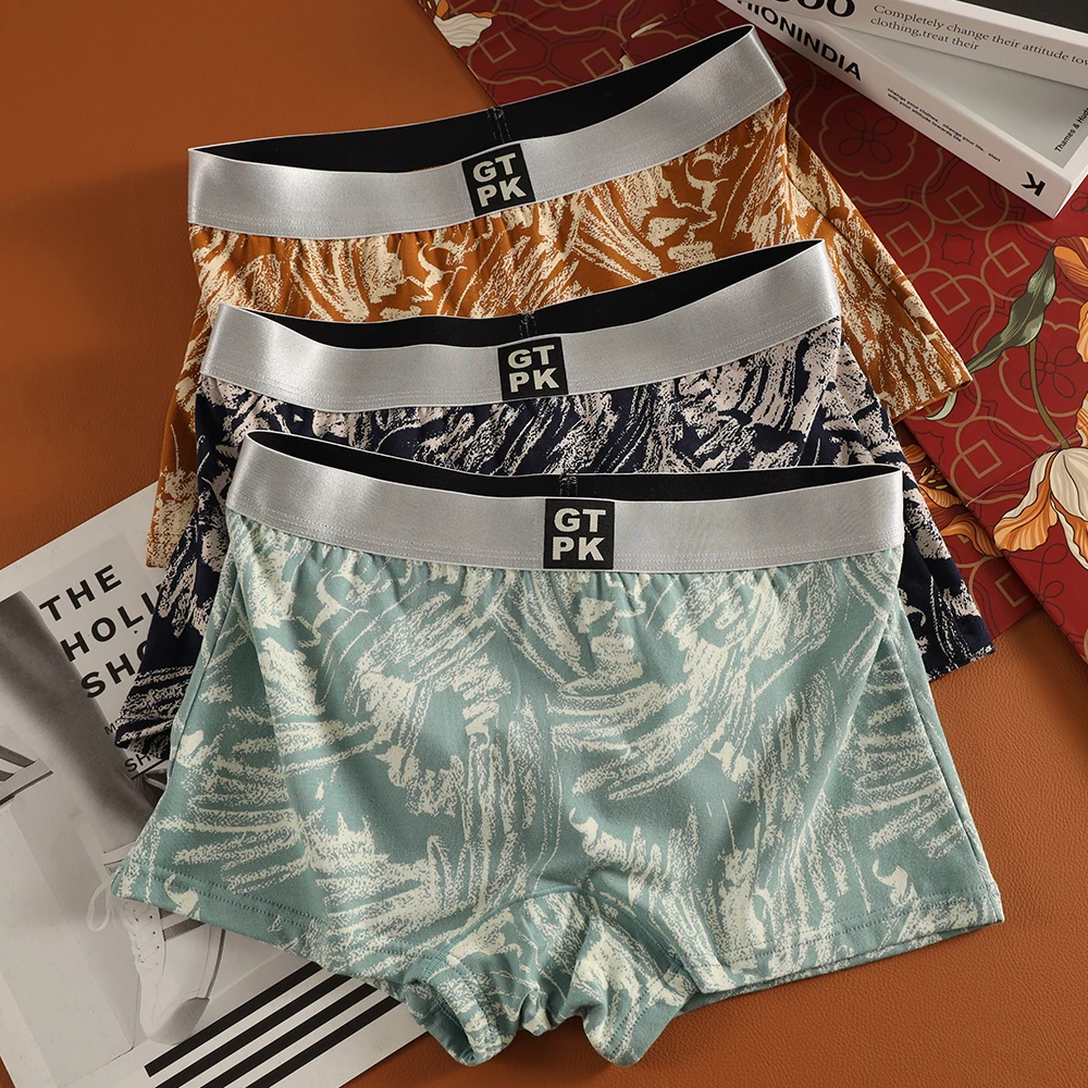 

3PCS/Pack 100% Cotton Luxury Print Women's Panties Super Soft High Elastic Underwear Cozy Breathable Mesh Crotch Safety Lingerie