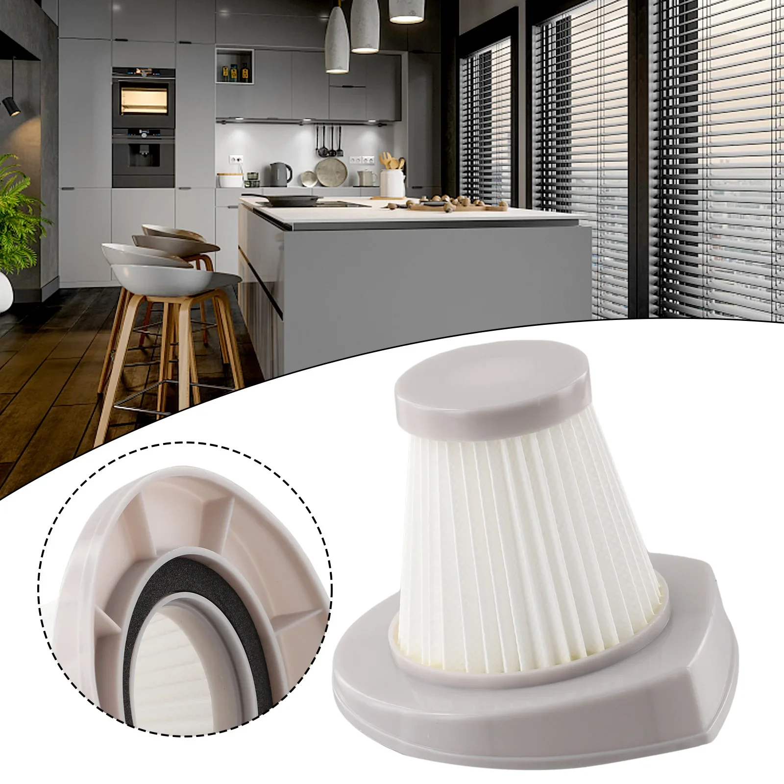 

1/3pca Washable Filters For Samu Giken VC161PK/VC163BE Vacuum Cleaner Spare Replacement Parts Filter Household Cleaning Supplies