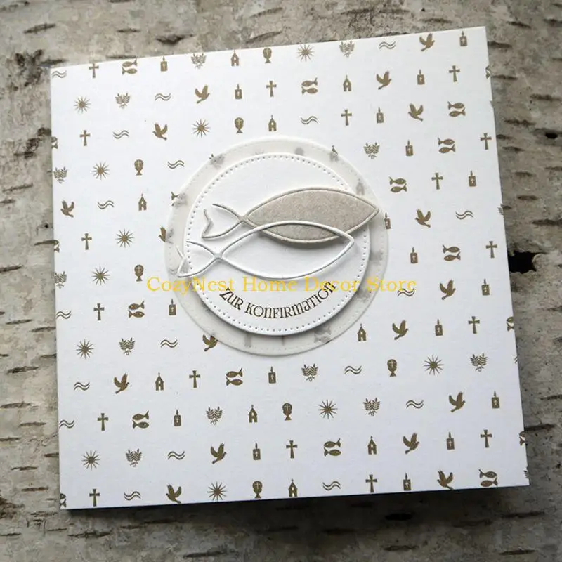 92MF Fish Die Cuts Carbon Steel Cutting Dies Embossing Stencils for Photo