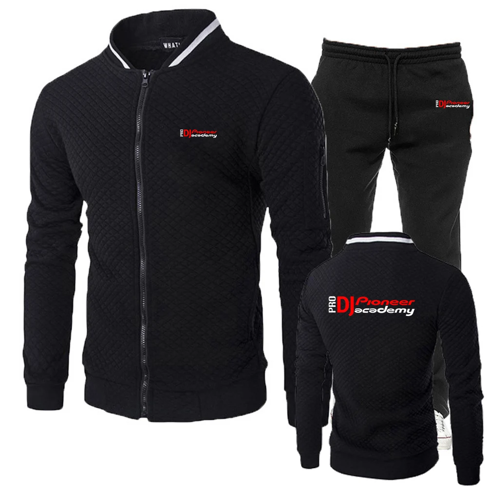 

2025 Spring And Autumn Man's New DJ Pioneer PRO Print Handsome Round Neck Zipper Hoodies+Leisure Pants Sports Suit