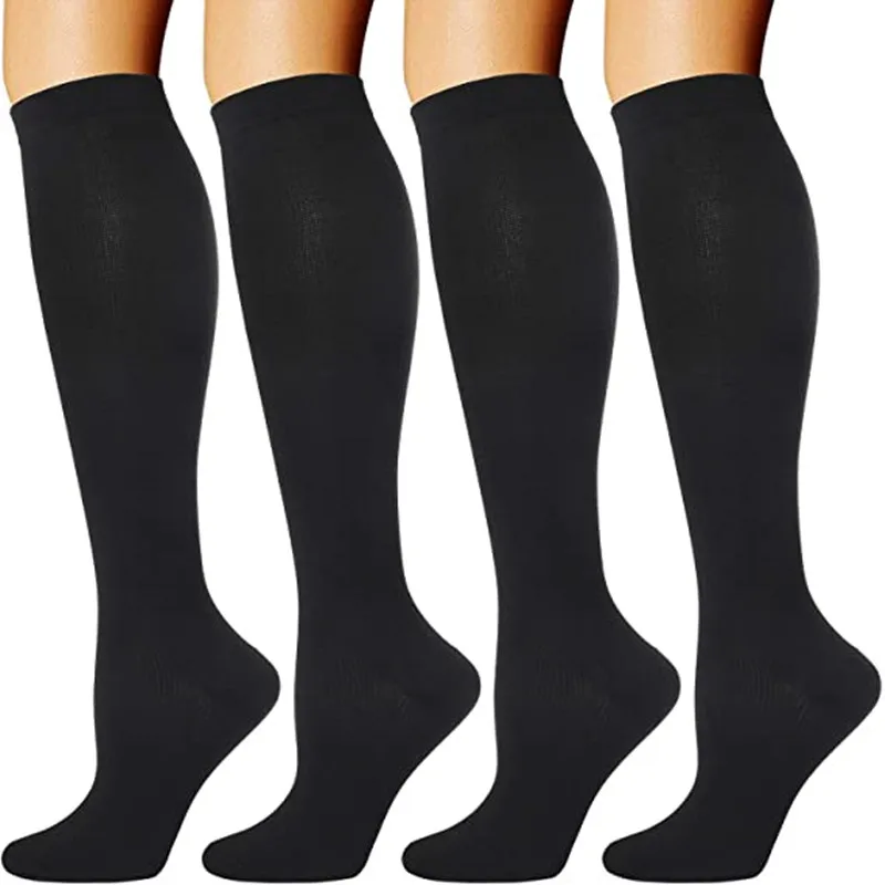 Calcetines de Compresión S-XXL para Hombre y Mujer, Calcetines Elásticos para Viajes en Avión, para Enfermeras, Edema, Embarazo, Várices, Senderismo, Correr, Maratón