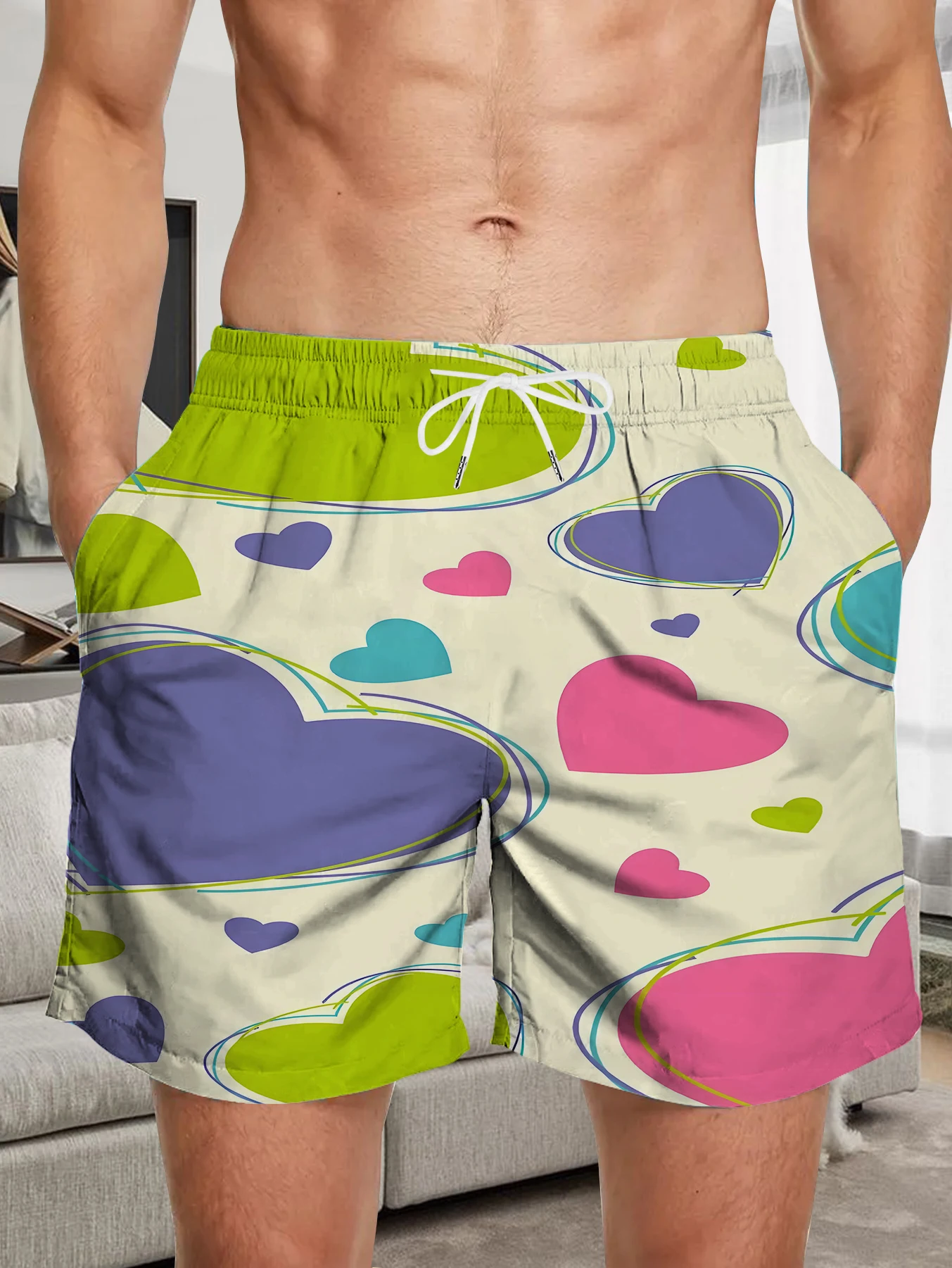 

Tropical Digital Printed Beach Pants Men Full Print Quick Dry Summer Short Pants