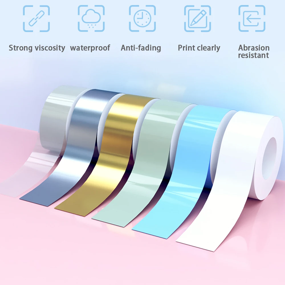 MAKEID M1/L1/E1 Mini/Mini HD Label Tapes 16mm*4m Waterproof Oli proof Sticker Inkless Printing DIY Label Sticker