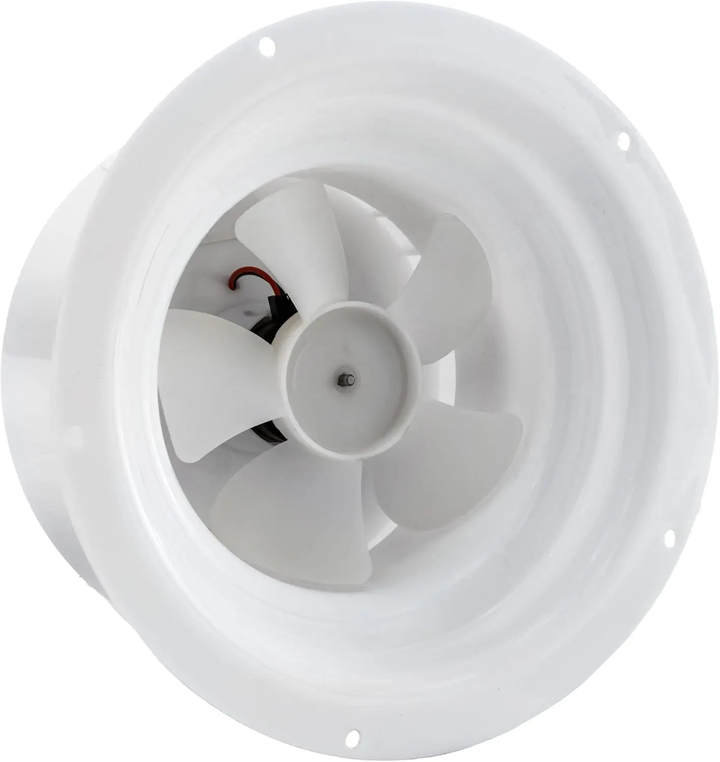 

White Solar Powered Ceiling Vent Fan for RV Marine Camper Shed Trailer - RV Solar Ventilation System with Durable Cover