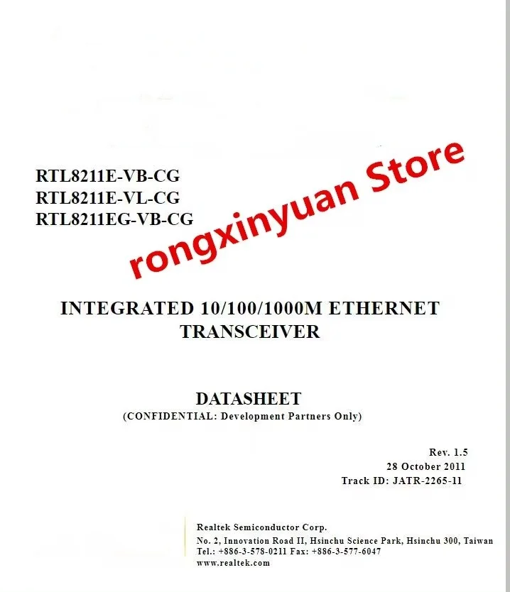 Verificador do transistor do Ethernet, novo, 5 pcs/lot, rtl8211e-vl-cg rtl8211e-vg rtl8211et-vb-cg rtl8211eg