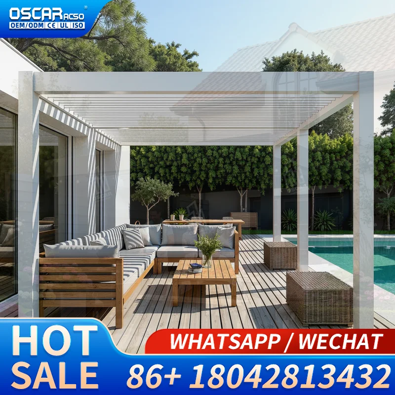 Waterproof Outdoor Sun Shade Aluminium Steel Cover for Garden Patio and Greenhouse Usage in Backyard Balcony Terrace Pergola
