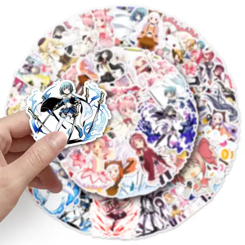10/30/50 sztuk Puella Magi Madoka Magica naklejki Anime naklejki z kreskówek DIY bagaż motocyklowy gitara deskorolka śmieszne naklejki zabawki