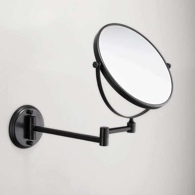 Bathroom Mirror Folding Rotary Makeup Mirror Double-sided Magnifying Wall Hotel Bathroom Shower Beauty Mirror