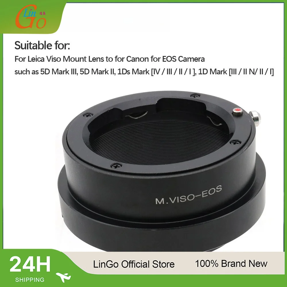 LinGo VISO-EOS Adapter Ring For Leica M VISO Lens To For Canon EOS 4000D 2000D 6D II 200D 77D