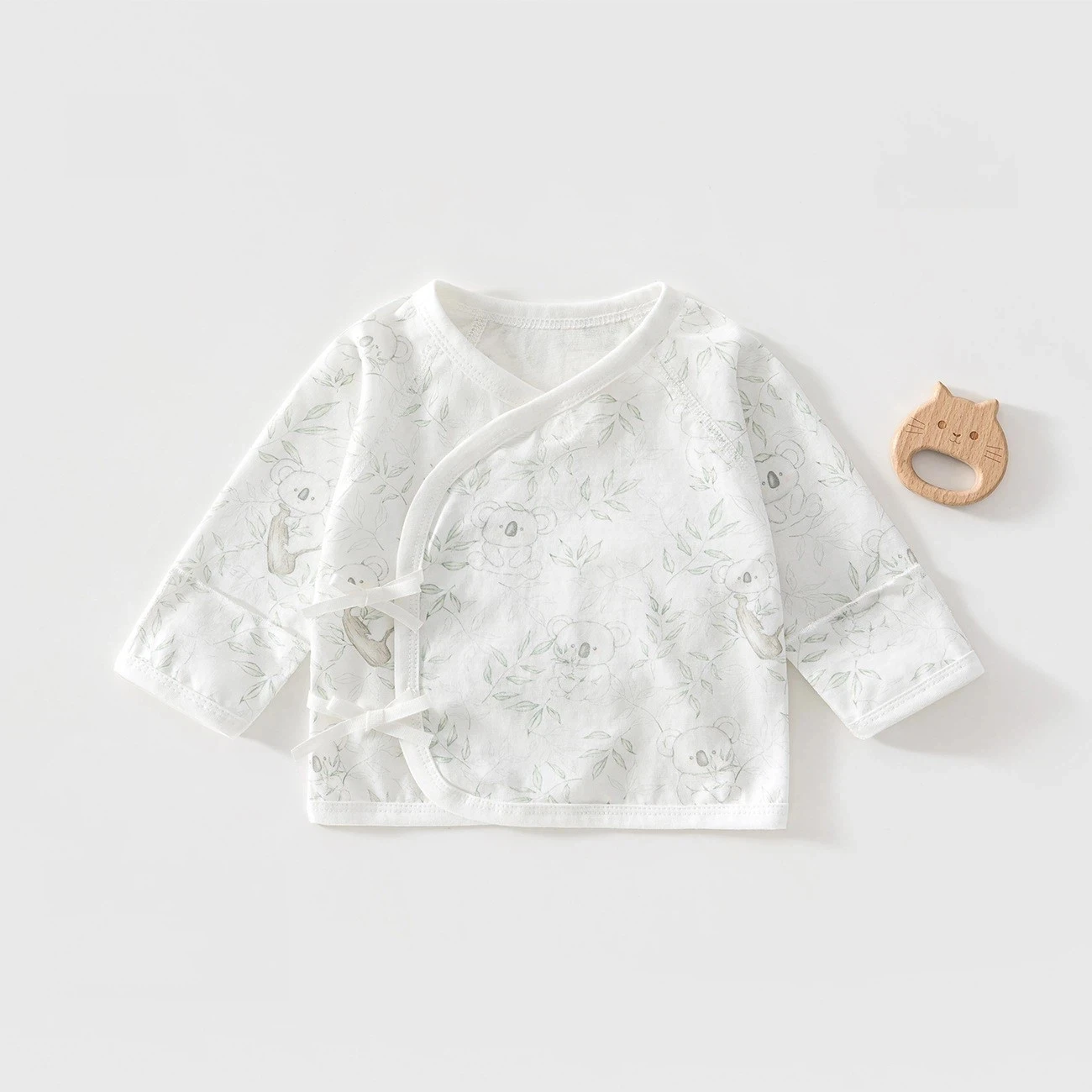 Newborn Baby Half-Back Shirt Summer Pure Cotton Class a All-Season Newborn Baby Half-Back Shirt Summer Thin Style Monk-Style Clothing