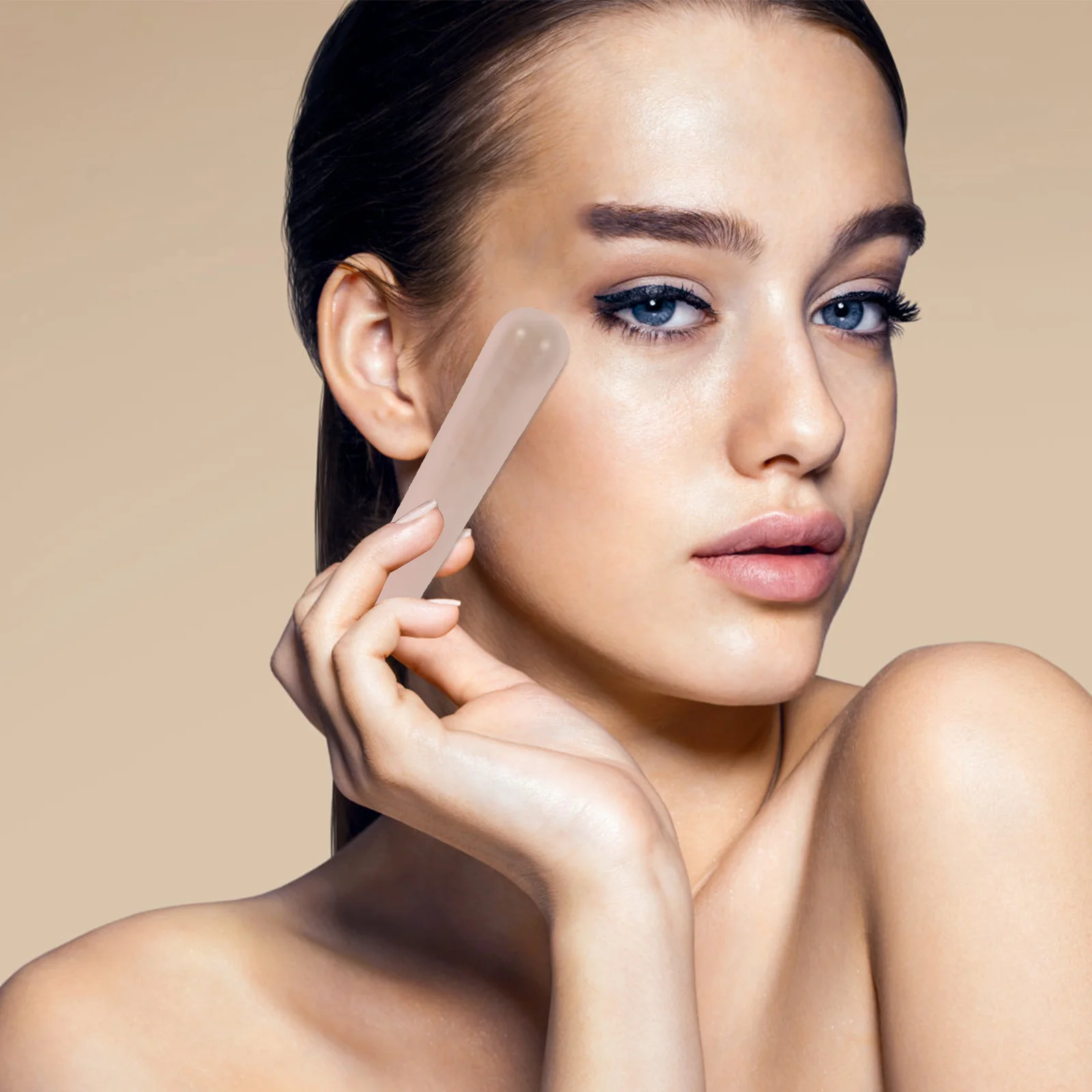 

2 шт., массажная палочка для лица, массажер с кристаллами и камнями для похудения лица, антивозрастной, темные круги для глаз