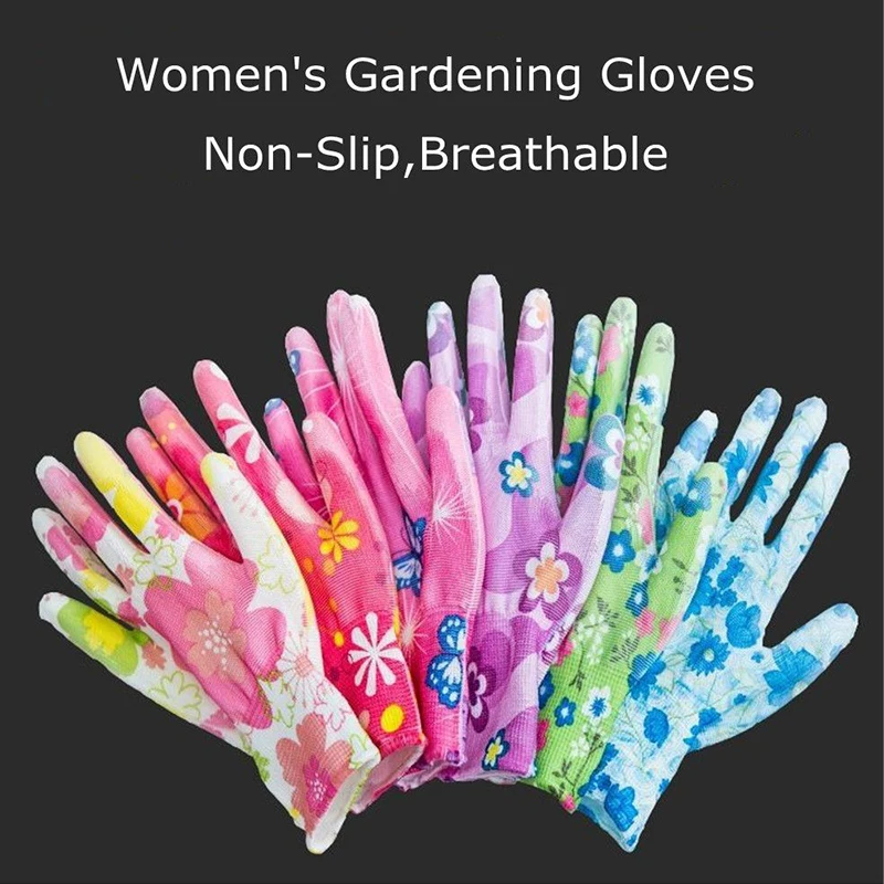 Planting Yard Cleaning Palm-Coated Floral Garden Gloves Women Non-Slip Working Gloves Non-Slip Household Labor Protection Glove