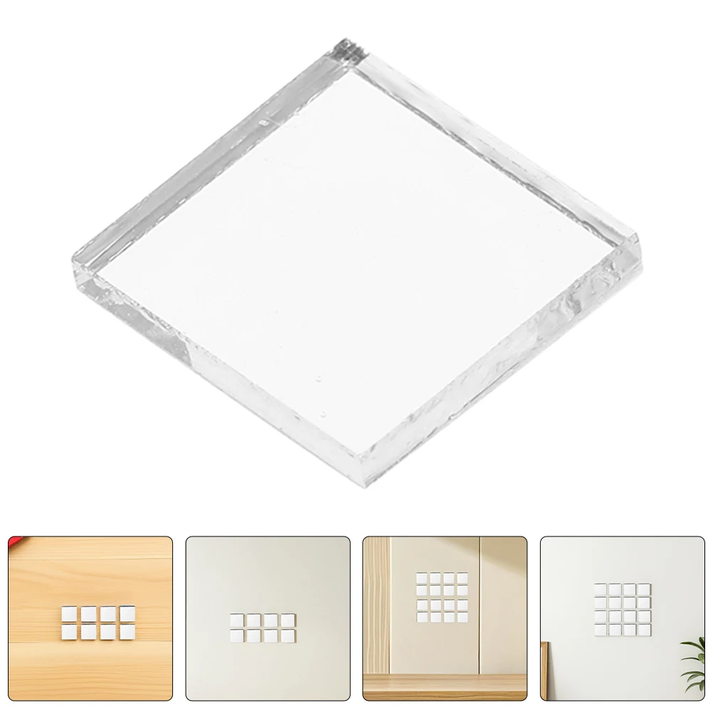 

100pcs Mirror 1Cm Self Adhesive Square Glossy Silver Easy Install Diy Wall Decorative Pieces For Living Room Bedroom Office