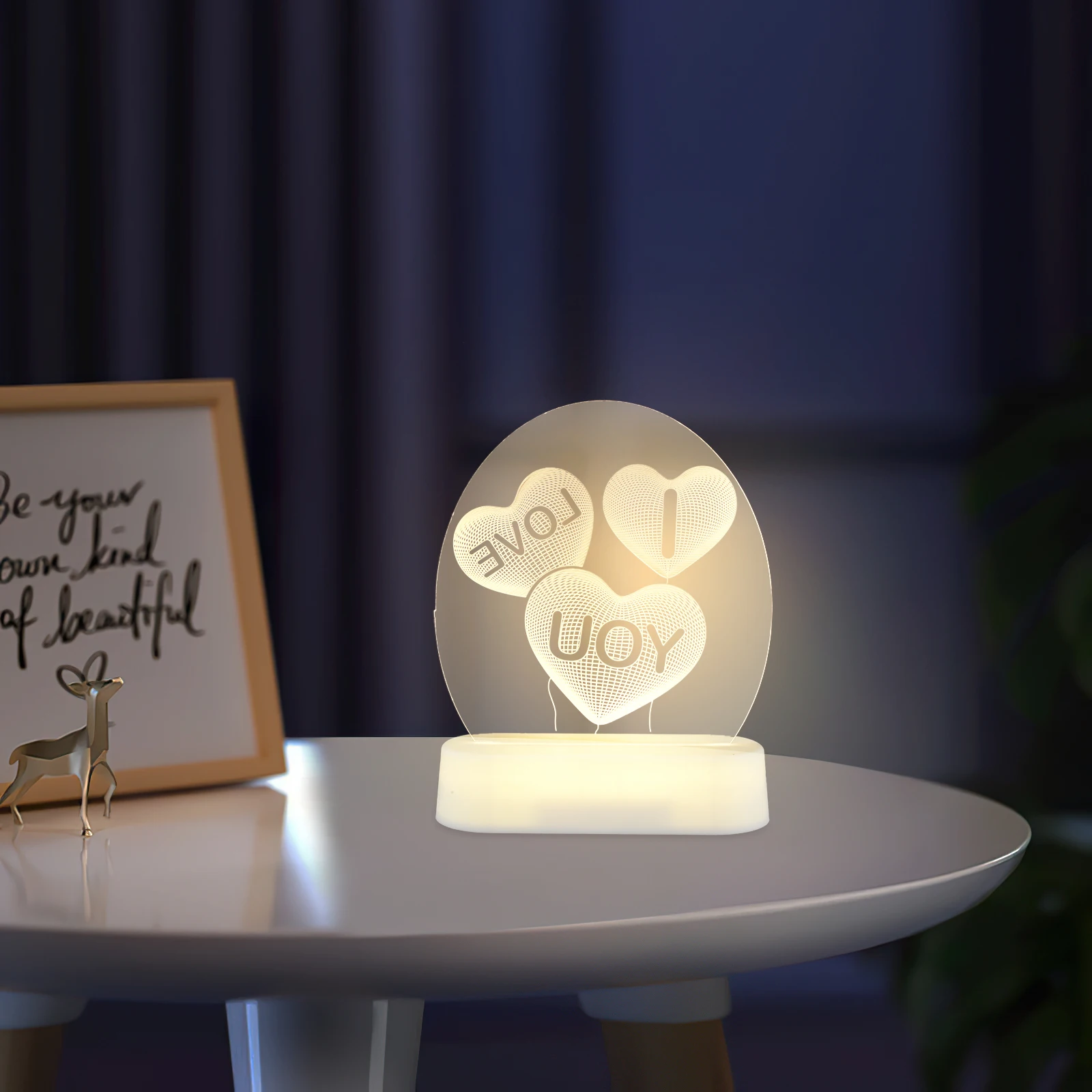 

Creative I Love You Night For Bedroom Romantic Lamp Soft Glow Valentine'S Day Gift Balloon Decor Small Night
