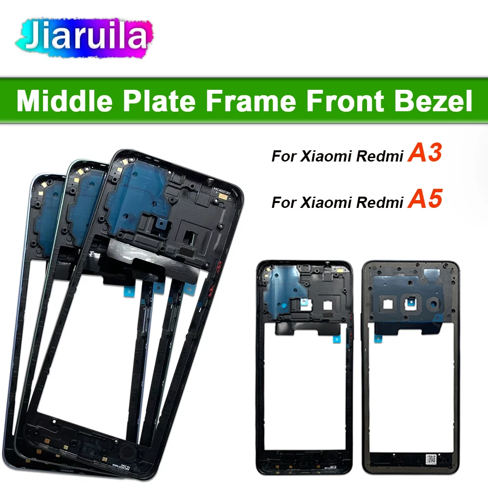NEW For Xiaomi Redmi A3 A5 / For Xiaomi Poco C61 C71 Middle Plate Frame Front Bezel Housing Case Back Mid Plate Replacement Part