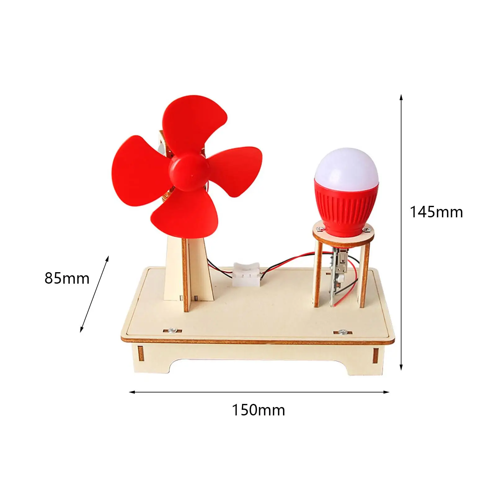 Kits de construcción de turbinas eólicas de madera para niños, proyectos de educación en casa, modelos de Vástago de madera, juguetes de construcción para niños