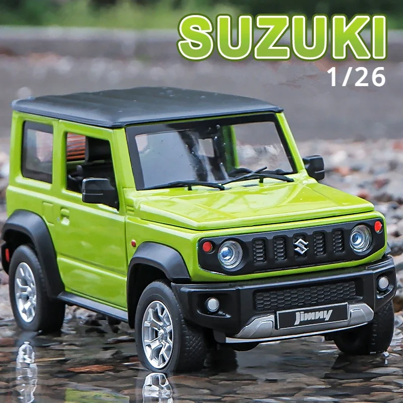 

1:26 модель автомобиля SUZUKI Jimny из сплава, литая и игрушечная металлическая модель внедорожника, модель автомобиля, имитация звука и фотоколлекции, подарок для детей