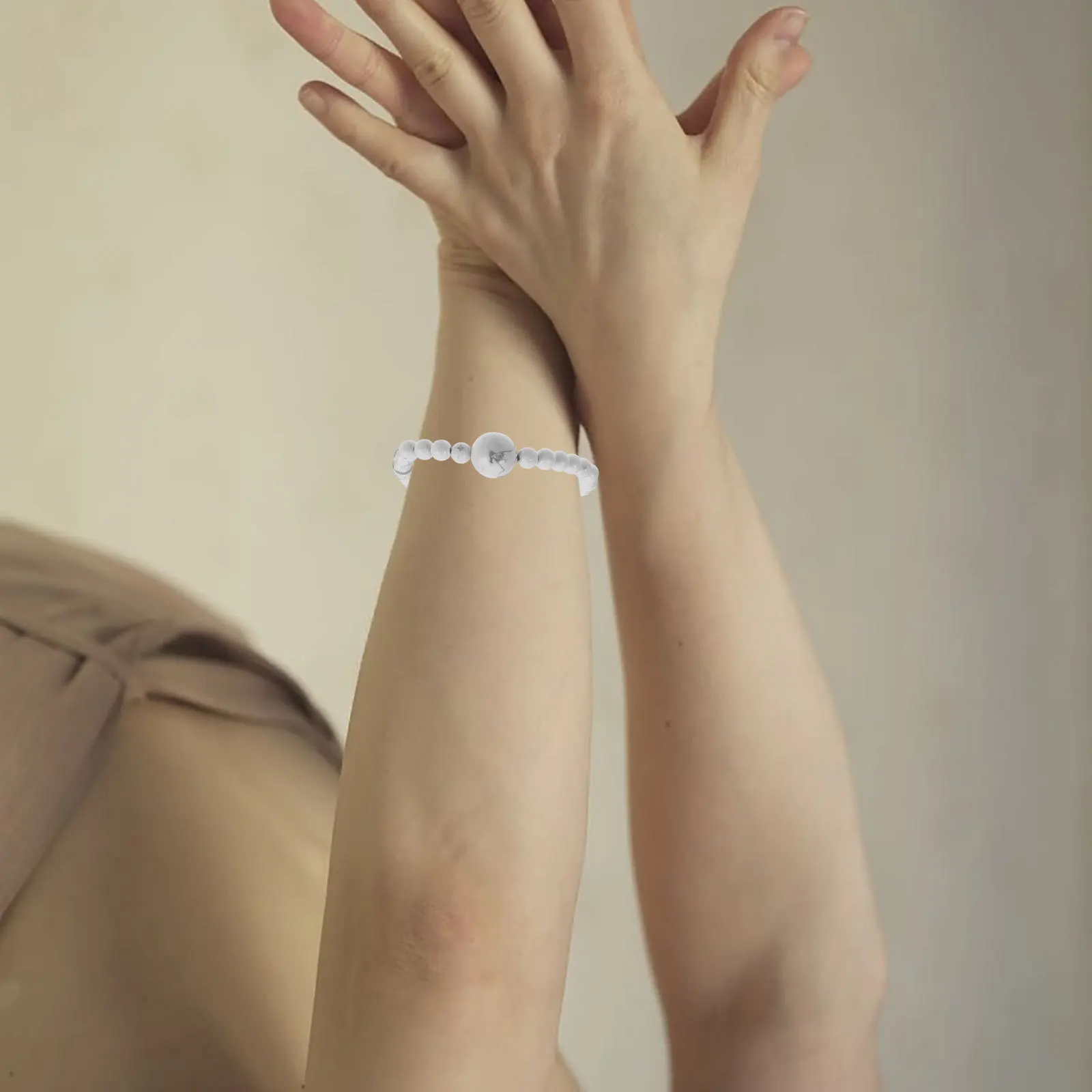 

2Pcs Beaded Stone Bracelet Minimalist Wrist Bracelets Stylish Hand Jewelry Suitable for Daily Casual Wear Wrist Bracelets