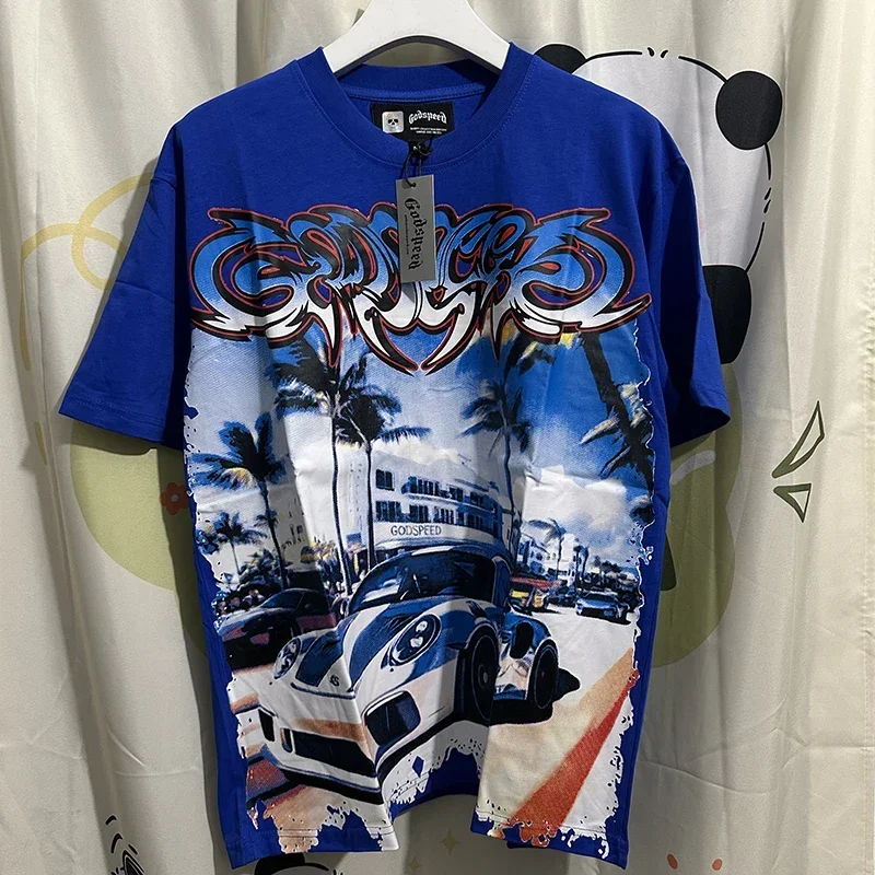 

2025 GOD SPEED Life's A Gamble Big Face Godspeed Cotton Oversize Men Women Tshirt Short Sleeve O-Neck T-shirts