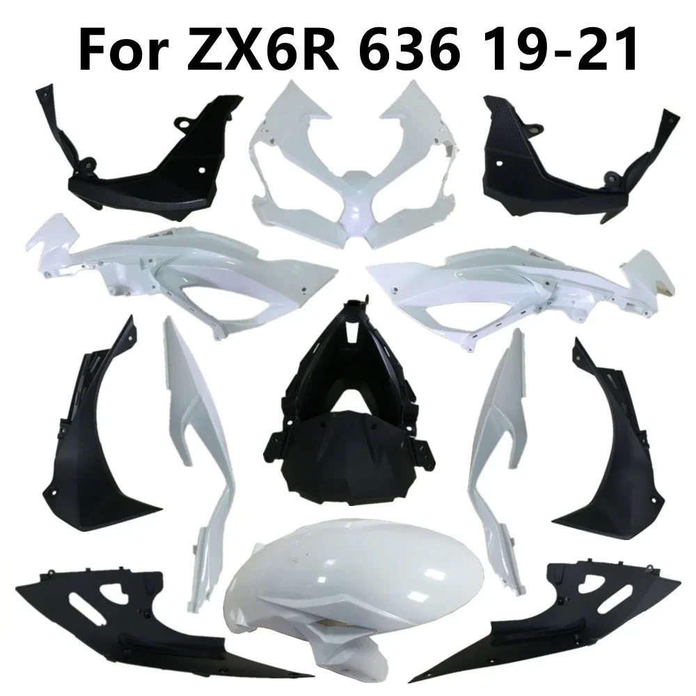 Motorcycle Unpainted Fairing For ZX6R 2019-2020-2021 6R 636 19-20-21 Plastic Parts Components Pack Left and Right Cowling