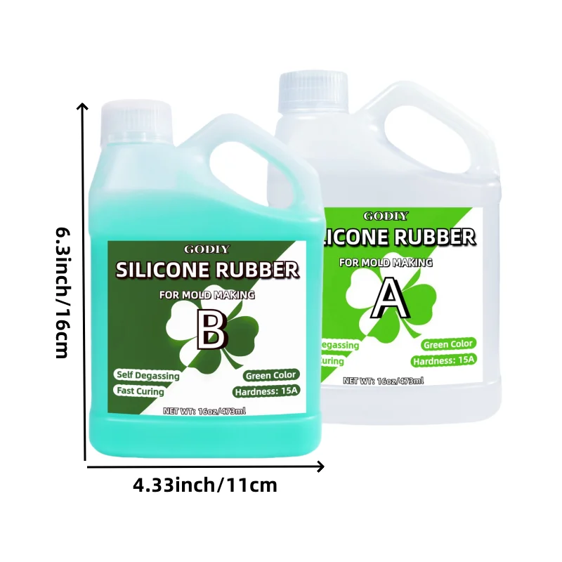 High-Strength Silicone Rubber Quick Cure Non-Toxic for Mold Casting Resin Wax Soap DIY Crafts Simple 1:1 Mix Ratio 32oz