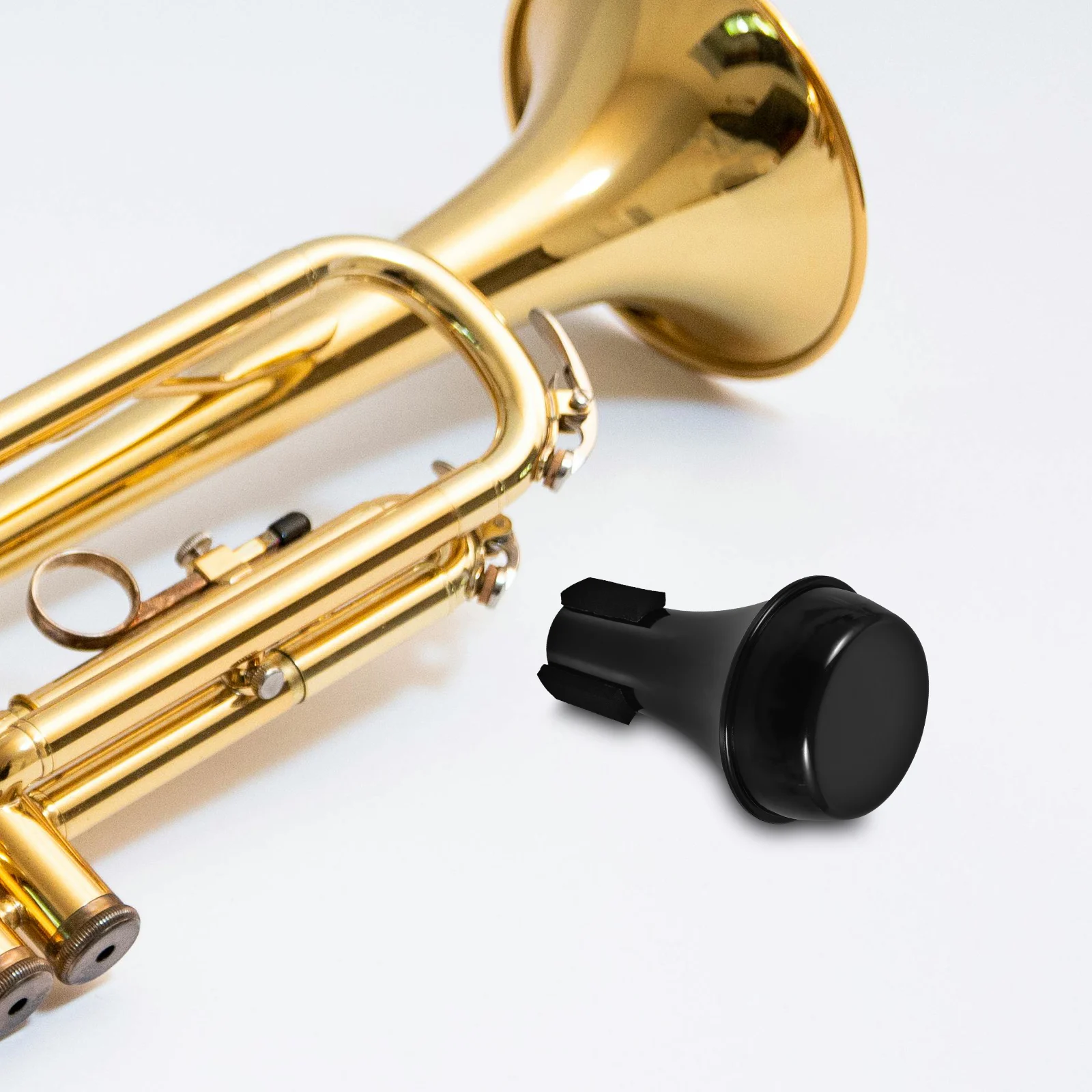 

Plastic Lightweight Horn Practice Straight For Trumpet Trombone Beginner Practice Wear Resistant Convenient Mute Brass