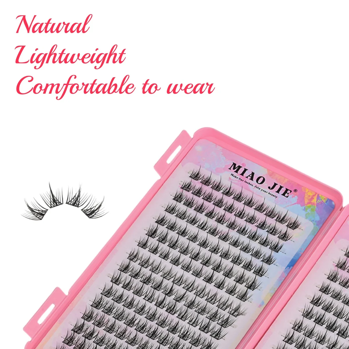MIAOJIE High Quality Beauty Eyelash Book 32 Rows Eyelash Extension 384 PCS Lash Clusters