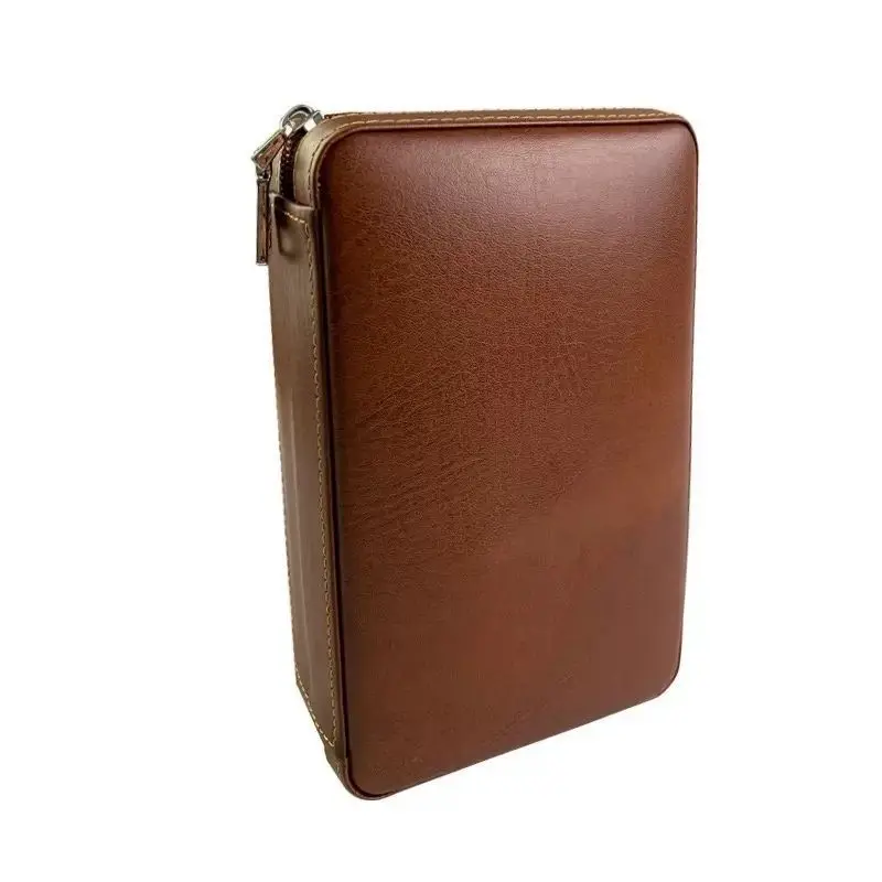 

Leather cigar case, cigar bag, zipper bag, cedar wood moisturizing box, cigarette case, cigar cutter, portable storage box.