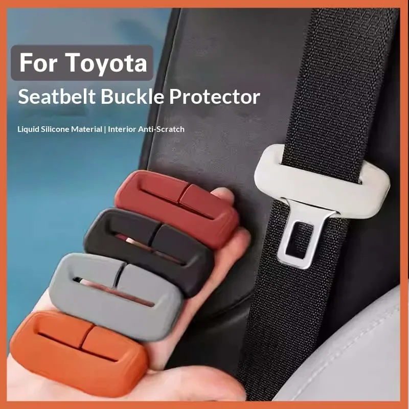 For Toyota Highlander Avalon CrownKluger Levin Interior Accessries 2/4 Piece Car Seat Belt Silicone Protective Cover Trim