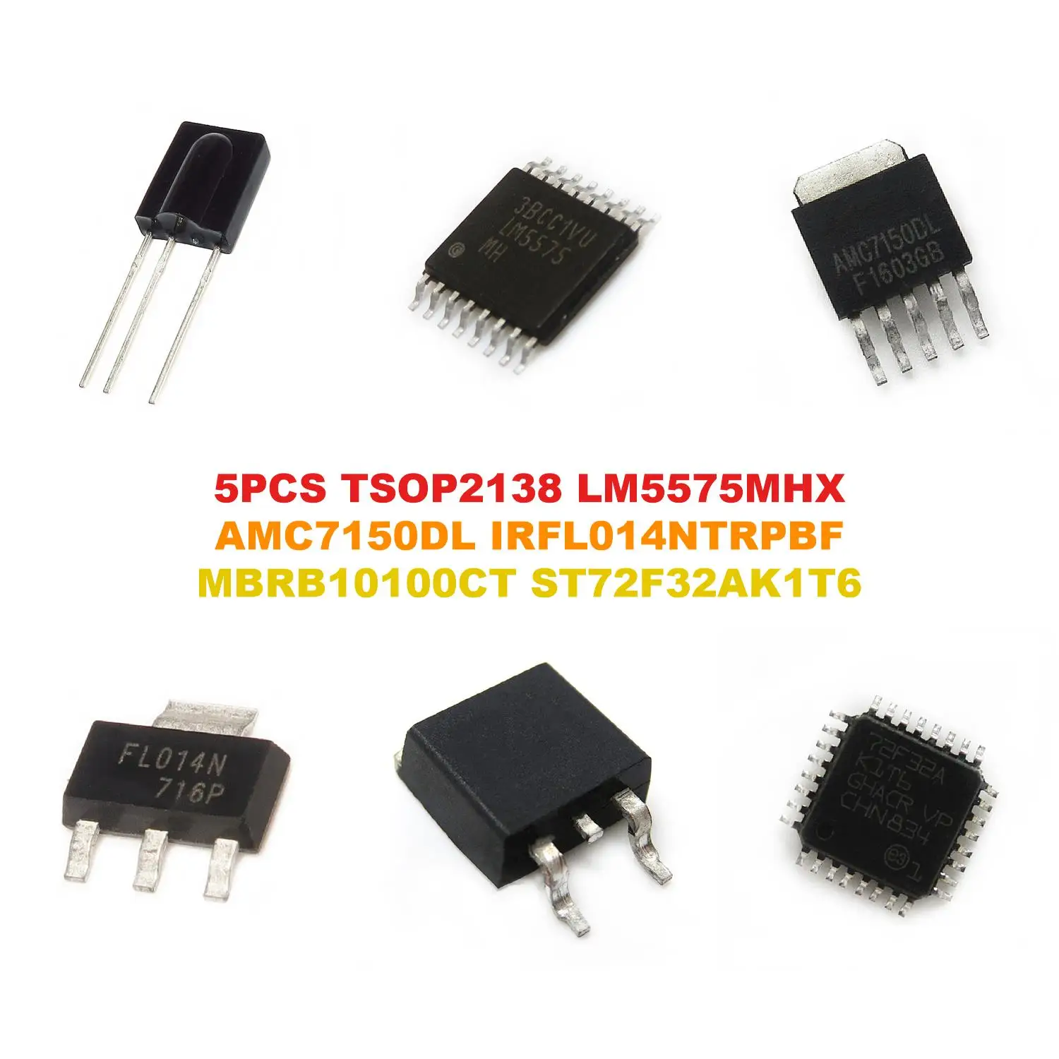 TSOP2138 LM5575MHX AMC7150DL IRFL014NTRPBF MBRB10100CT ST72F32AK1T6