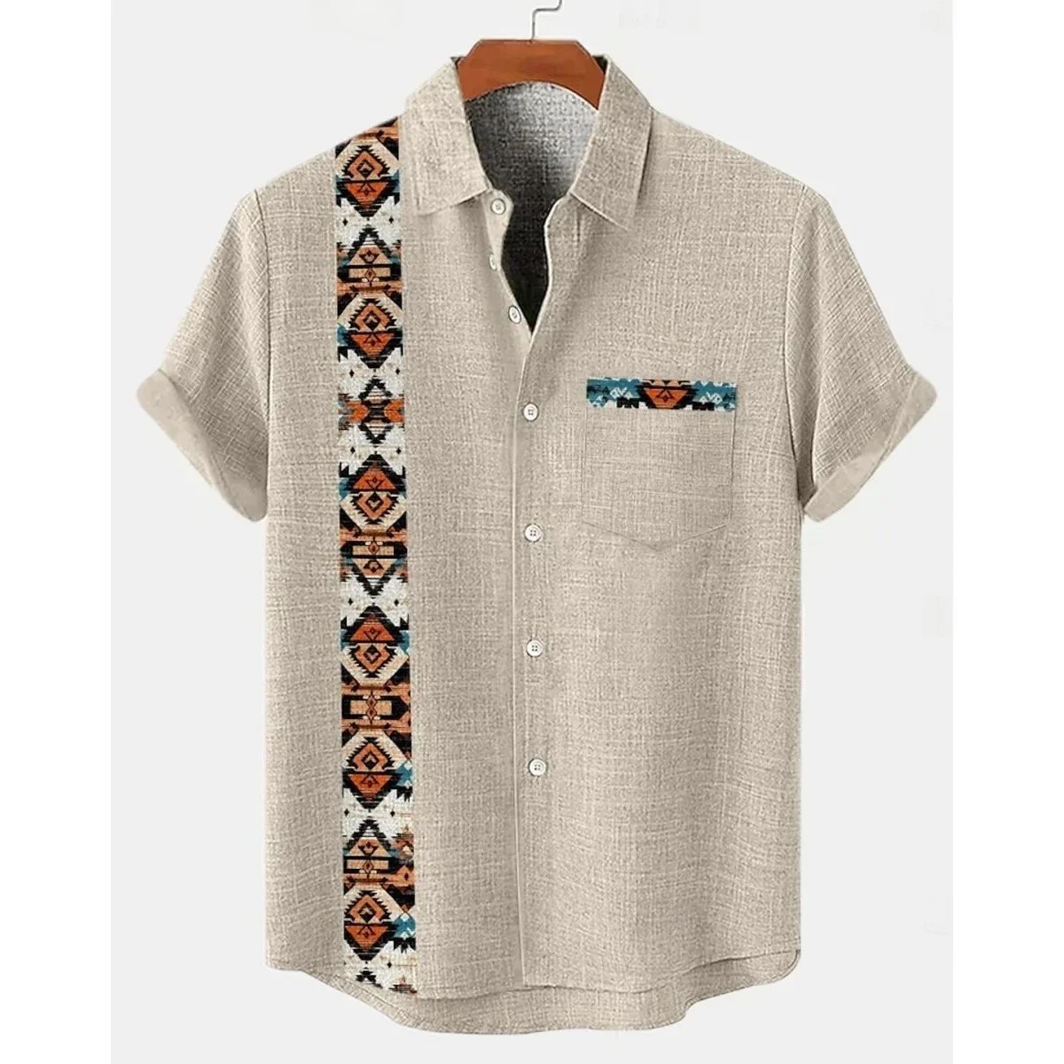 

Винтажный мужской повседневный льняной воротник Sle Tribal, лето 2022, новинка Nine Sve, новинка осени Thiened Fce на подкладке