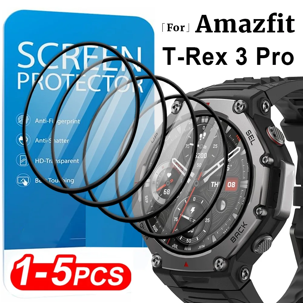 

1-5PCS 9D Screen Protector for Amazfit T-Rex 3 Pro Outdoor Smart Watch Soft Full HD Clear Protector Film for T-Rex3 Not Glass