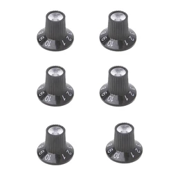 1/6 pcs Silver Reflector AMP Volume Tone Speed Control Knob Electric Guitar Potentiometer Knobs for FD Electric Guitar