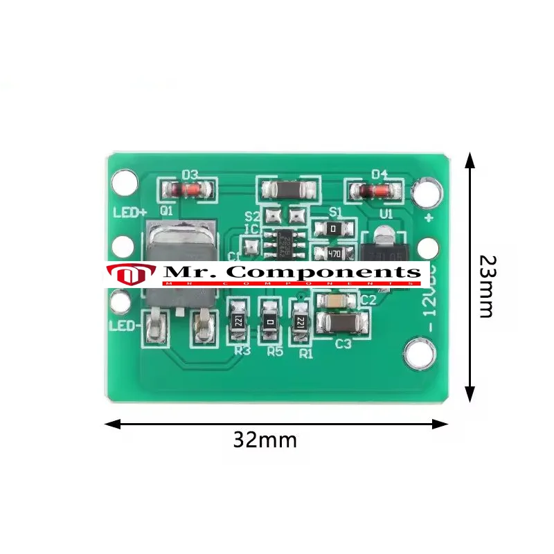 1PCS 12V Capacitive Touch Switch Sensor Module Push Button Touching Key Module Jog Latch With Relay DC 6-20V 3A TTP223 New