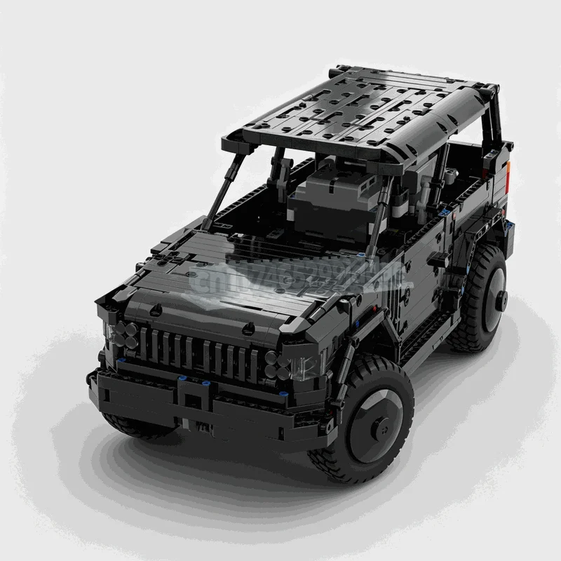 1840PCS Off Road Three Door Utility Vehicle Building Blocks Technical Car Model DIY Assembly Set Creative Collection Display Toy
