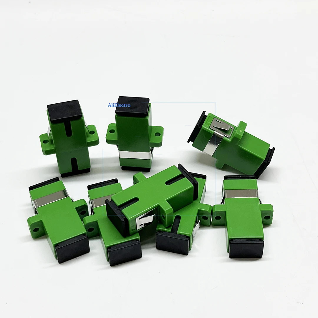 

50~200pcs SC APC Simplex Single-mode SC APC Fiber Flange SC Connector SC Optical Fiber Coupler Fiber Optic Adapter