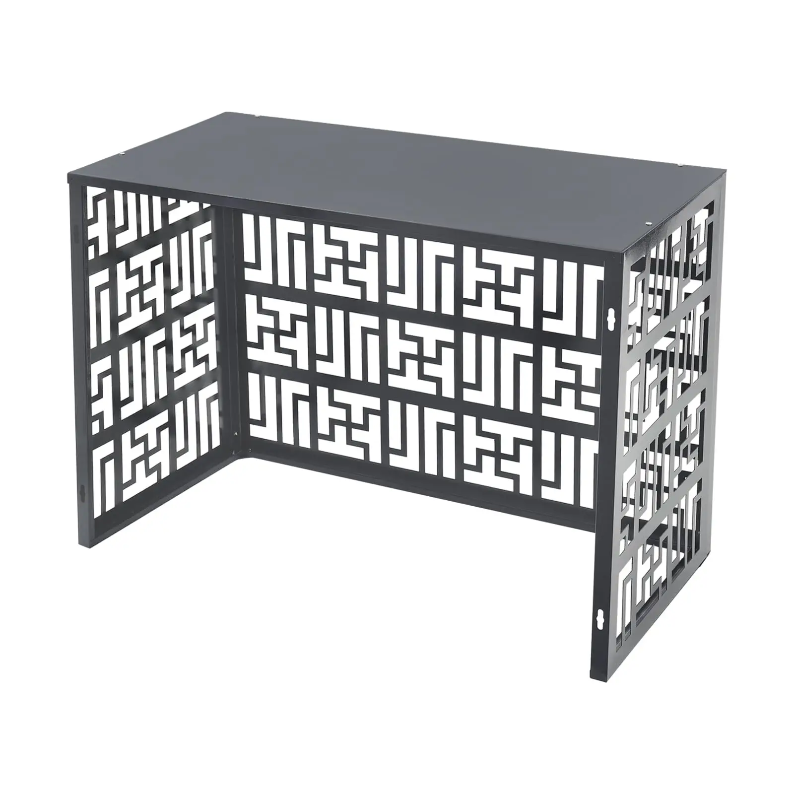 سياج مكيف الهواء، صندوق مركب معدني، شاشات الخصوصية، لوحات سياج، تصميم تعريشة، 4 لوحات لتكييف الهواء وسلة المهملات